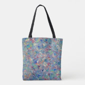 Windy Blues Abstrakt Art Tote Tasche (Rückseite)