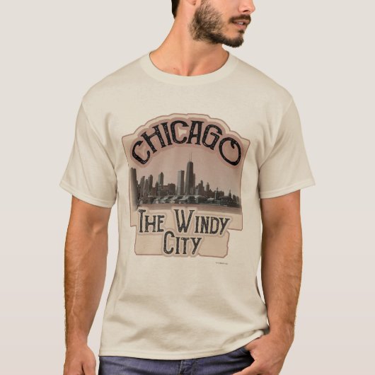 Windy City Chicago Slogan T-Shirt (Vorderseite)