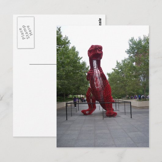 Windy City Dinosaur Postkarte (Vorne/Hinten)