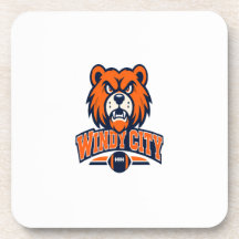 Windy City Football Angry Bear Mascot Sports Fan A