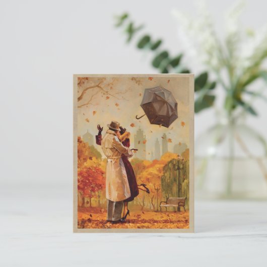 Windy City Kiss Postkarte (Stehend Vorderseite)