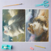 Windy Day Cats Seidenpapier (Basteln)