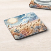 Windy Day Rustic Boho Mountain Prairie Country Getränkeuntersetzer (Linke Seite)