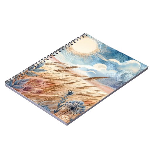 Windy Day Rustic Boho Mountain Prairie Country Notizblock (Linke Seite)