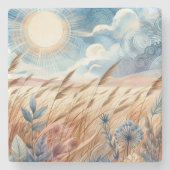 Windy Day Rustic Boho Mountain Prairie Country Steinuntersetzer (Vorderseite)