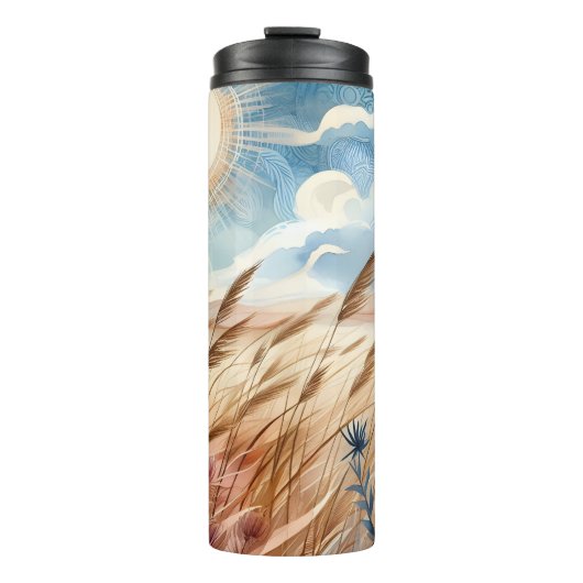 Windy Day Rustic Boho Mountain Prairie Country Thermosbecher (Vorderseite)