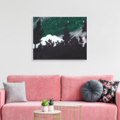 Windy Evergreen Night: Canvas Print Standard Size Leinwanddruck (Insitu (Wohnzimmer))