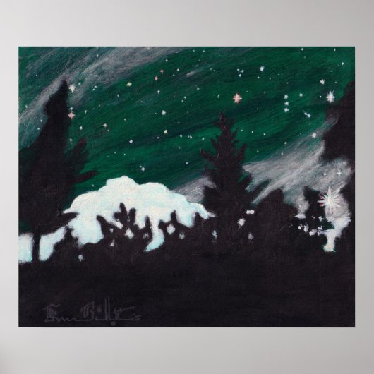 Windy Evergreen Night: Poster (Vorne)