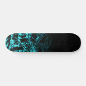 Windy Nite turquoise blue black Skateboard (Horizontal)