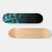 Windy Nite turquoise blue black Skateboard (Horizontal)