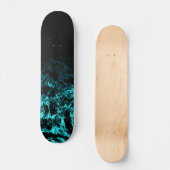 Windy Nite turquoise blue black Skateboard (Vorderseite)
