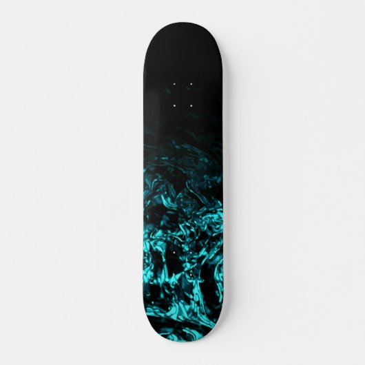 Windy Nite turquoise blue black Skateboard (Vorne)