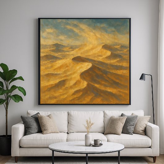 Windy Sand Dunes - Pastel Painterly Art Poster