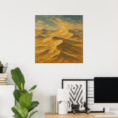 Windy Sand Dunes - Pastel Painterly Art Poster (Heimbüro)