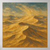 Windy Sand Dunes - Pastel Painterly Art Poster (Vorne)
