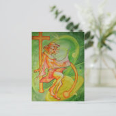 Windy Saturn Postkarte (Stehend Vorderseite)