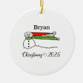Windy Snowman Personalisiert Ornament (Vorne)