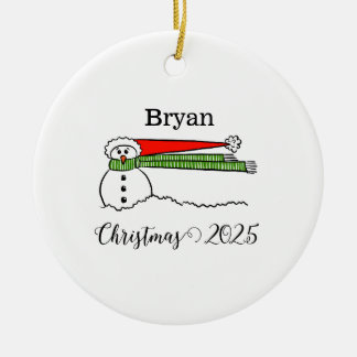 Windy Snowman Personalisiert Ornament