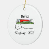 Windy Snowman Personalisiert Ornament (Links)