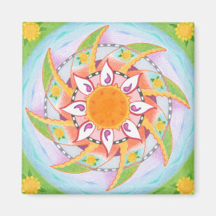 Windy Sunflowers Kühlschrank Magnet