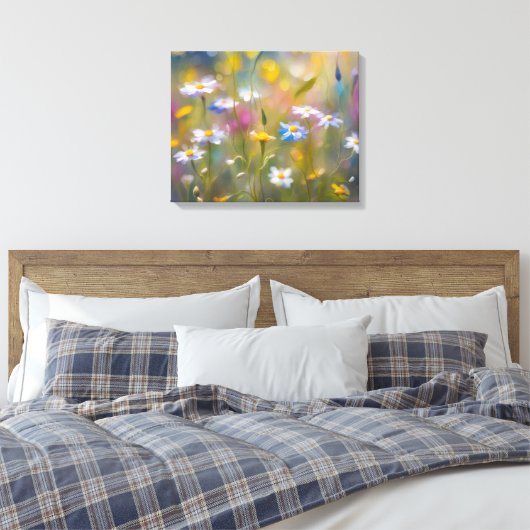 Windy-Wildblumen Leinwanddruck (Insitu (Schlafzimmer))