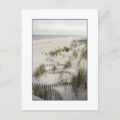 'Windzaun mit Grasdünen' Postkarte (Vorderseite)