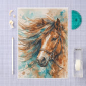 Windzerzaustes Pferd Wasserfarben-Tissue-Papier Seidenpapier (Handwerk)