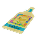 Wine a Little Chick Power Name Personalisiert Gelb Schneidebrett (Ecke)