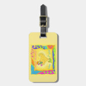 Wine a Little Chick Power Whimsy Yellow Gepäckanhänger (Vorderseite vertikal)