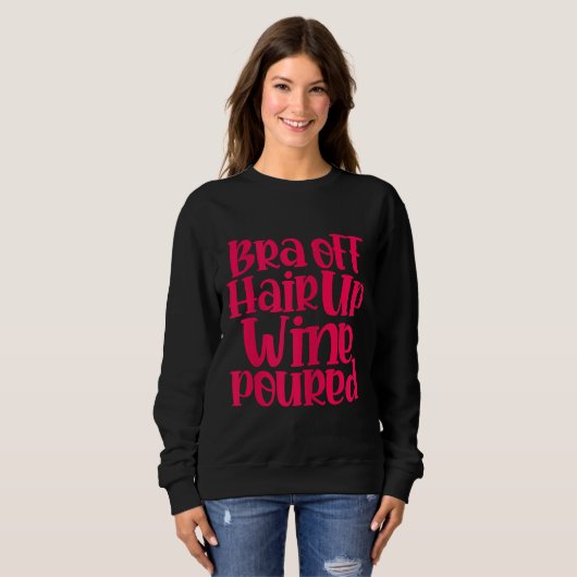 Wine Alcohol Drinker Wino Brè Sweatshirt (Vorne ganz)