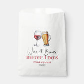 Wine and Brews Before I Do's Rehearsal Dinner Geschenktütchen (Vorderseite)