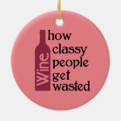 Wine and Cat Keramik Ornament (Hinten)