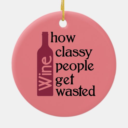 Wine and Cat Keramik Ornament (Hinten)