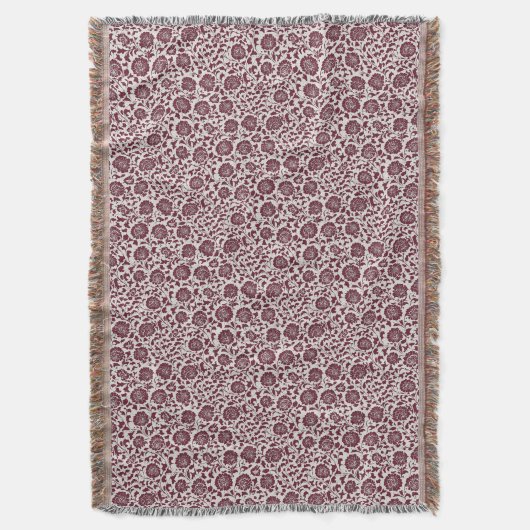 Wine and Ivory Chrysanthemum Decke (Vorderseite Vertikal)