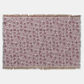 Wine and Ivory Chrysanthemum Decke (Vorderseite)