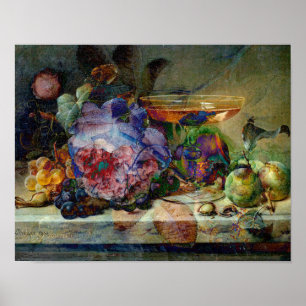 Wine and Roses Color Splash Poster