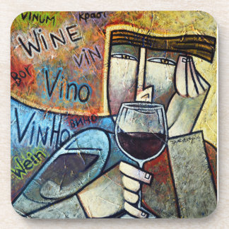 Wine Art Marble Coaster Cubist Sommelier Drink Coa Getränkeuntersetzer