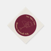 Wine Bachelorette Burgundy Vino Before Vows Serviette (Ecke)