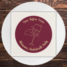 Wine Bachelorette Burgundy Vino Vor den Vows
