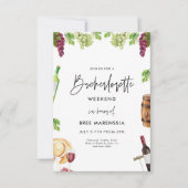 Wine Bachelorette Einladung (Vorderseite)