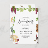 Wine Bachelorette Einladung (Vorne/Hinten)