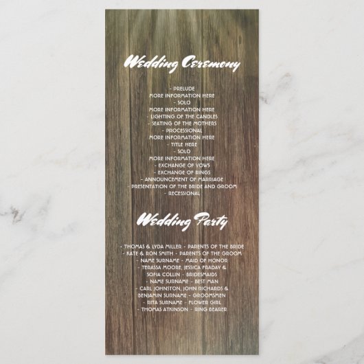 Wine Barrel Cowboy Boots Country Weddingprogramme Programm