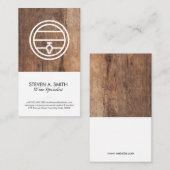 Wine Barrel | Holz Visitenkarte (Vorne/Hinten)