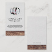 Wine Barrel | Holzschnitt | Weinliebhaber Visitenkarte (Vorne/Hinten)