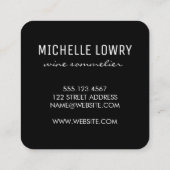 Wine Barrel | Künstlerisch gebürstet | Weinberg Quadratische Visitenkarte (Rückseite)