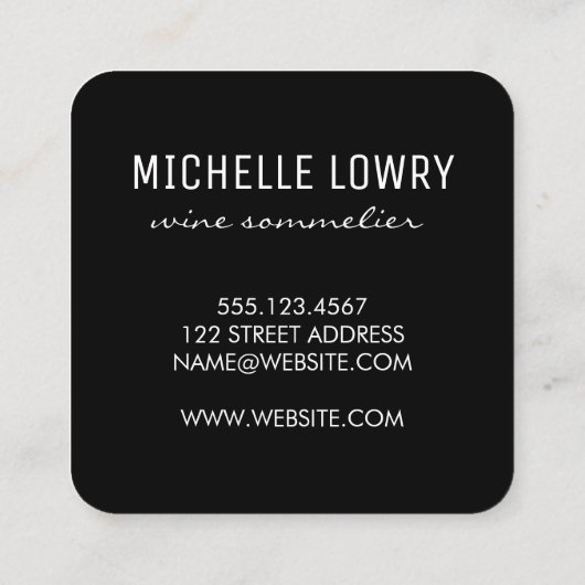 Wine Barrel | Künstlerisch gebürstet | Weinberg Quadratische Visitenkarte (Rückseite)