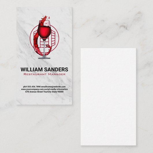 Wine Barrel | Logo für Wein Visitenkarte (Vorne/Hinten)