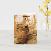 Wine Barrel Notecard Karte (Gelbe Blume)