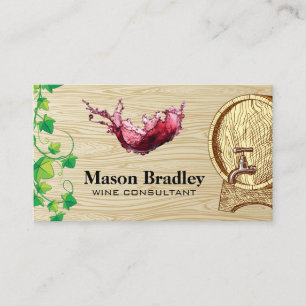 Wine Barrel   Reben   Splash Vino Visitenkarte