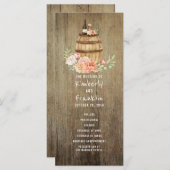Wine Barrel Rustic Floral Hochzeitsprogramme Programm (Vorne/Hinten)